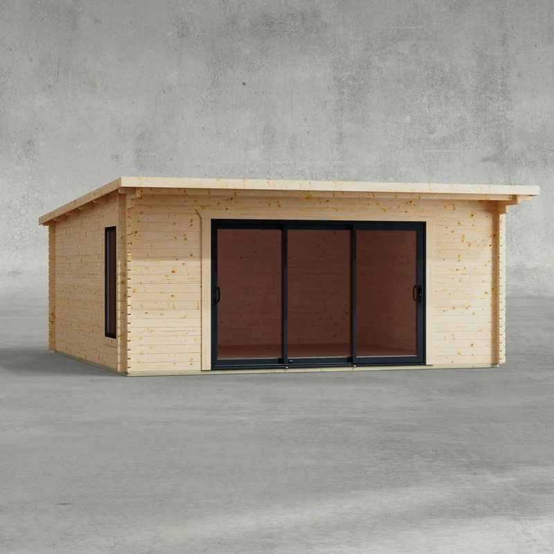 Pent Aluminium Log Cabin