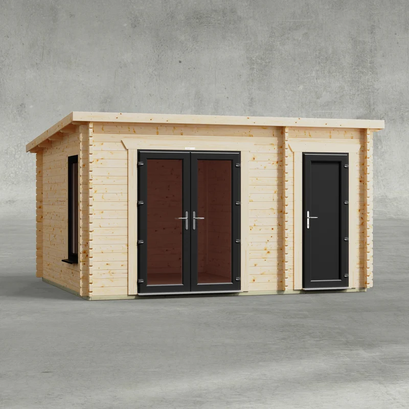 Pent Combi Log Cabin