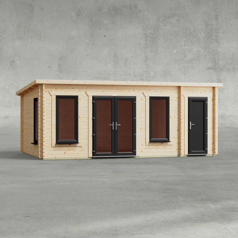 Pent Combi Log Cabin