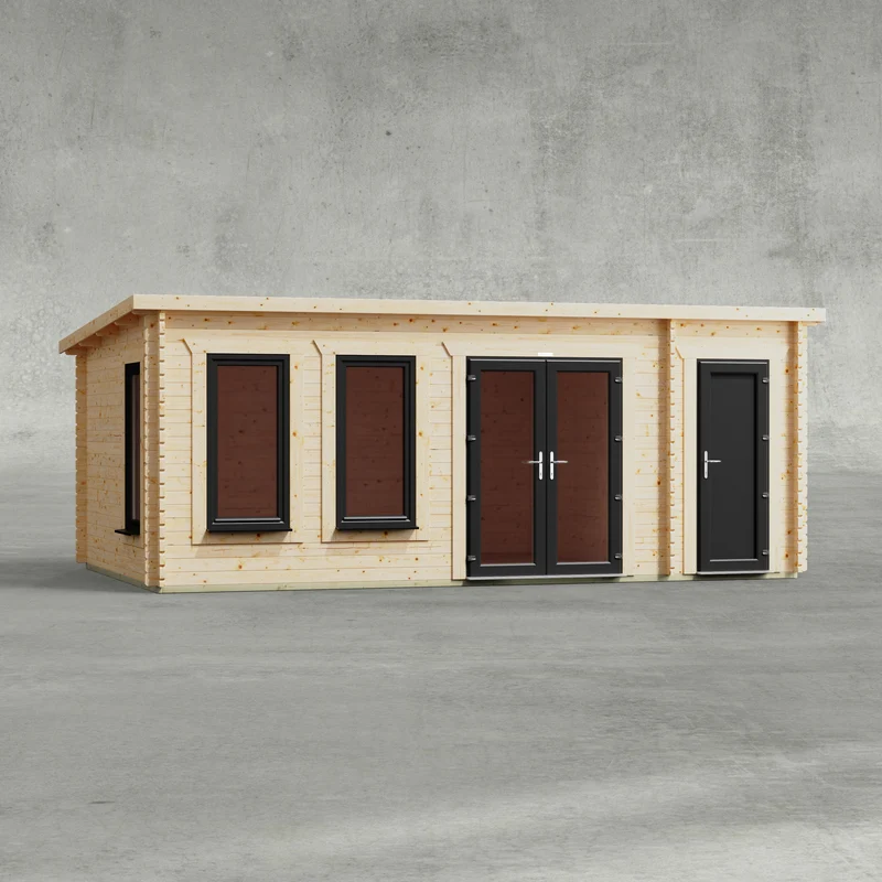 Pent Combi Log Cabin