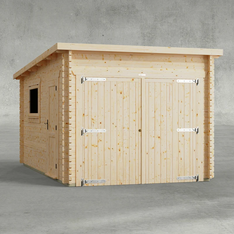 Pent Log Cabin Garage