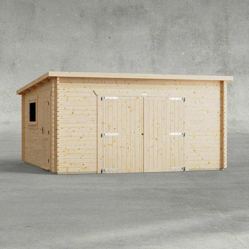 Pent Log Cabin Garage