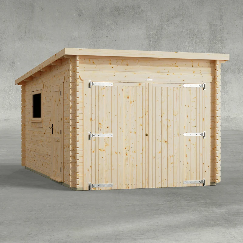 Pent Log Cabin Garage