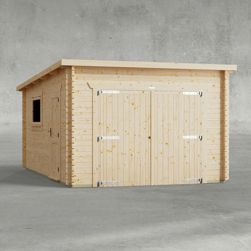 Pent Log Cabin Garage