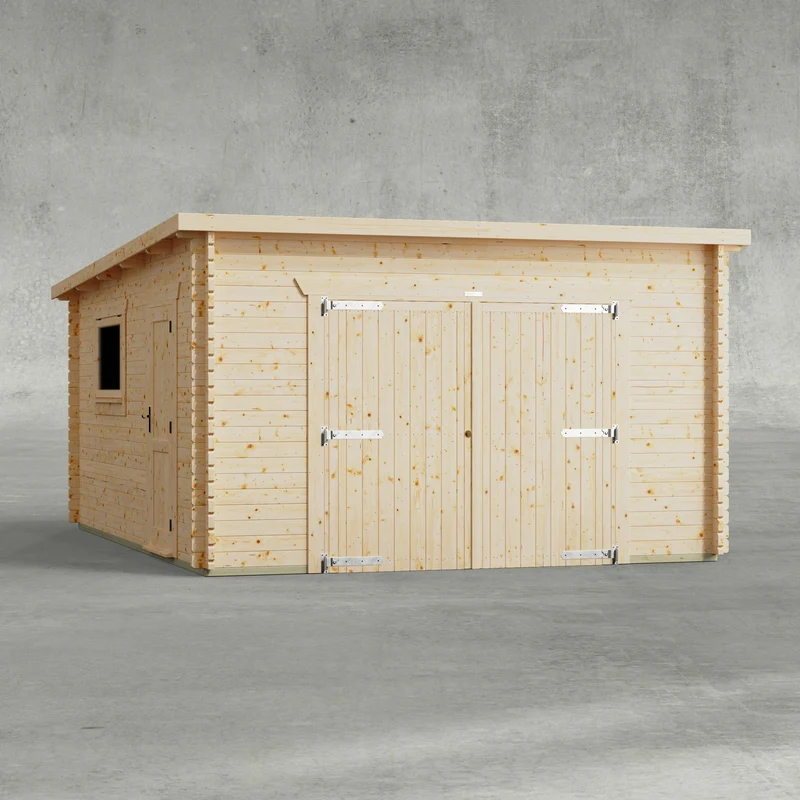 Pent Log Cabin Garage
