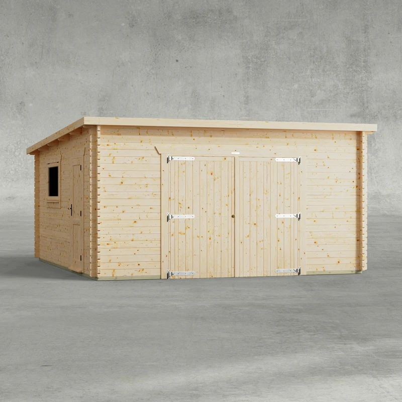 Pent Log Cabin Garage