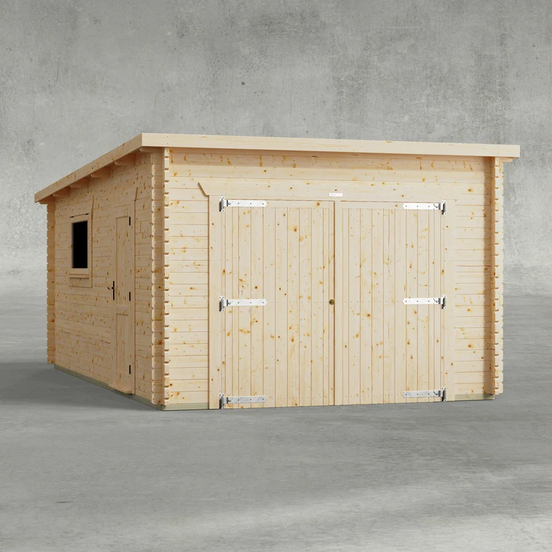 Pent Log Cabin Garage