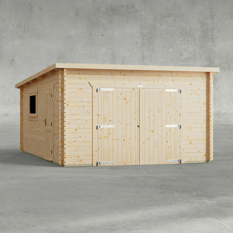Pent Log Cabin Garage