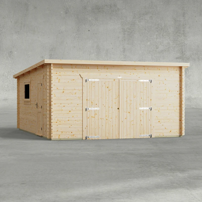 Pent Log Cabin Garage