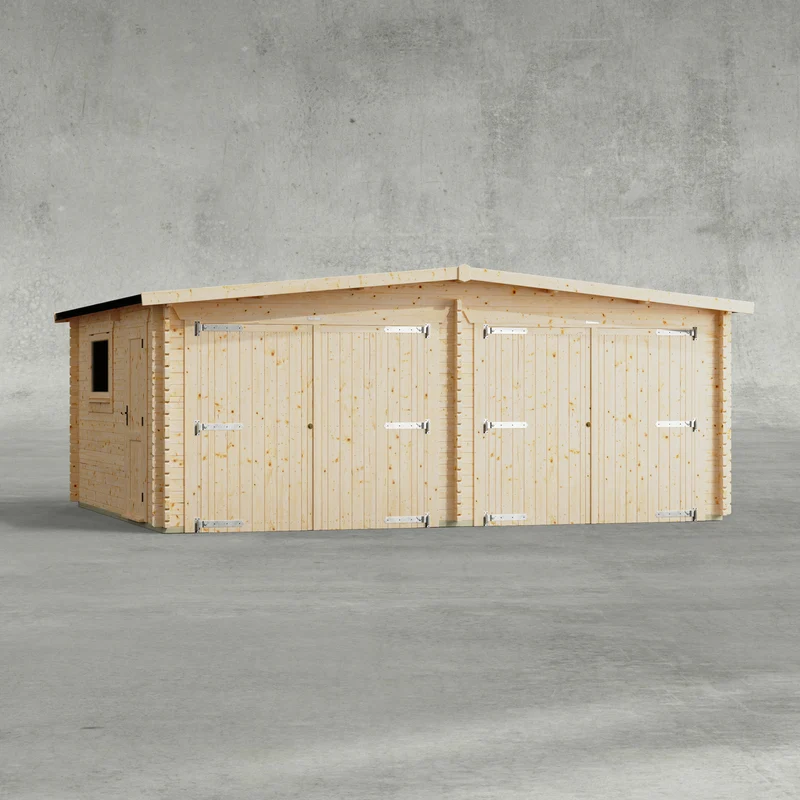 Apex Log Cabin Double Garage
