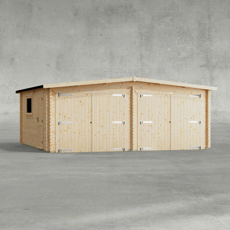 Apex Log Cabin Double Garage