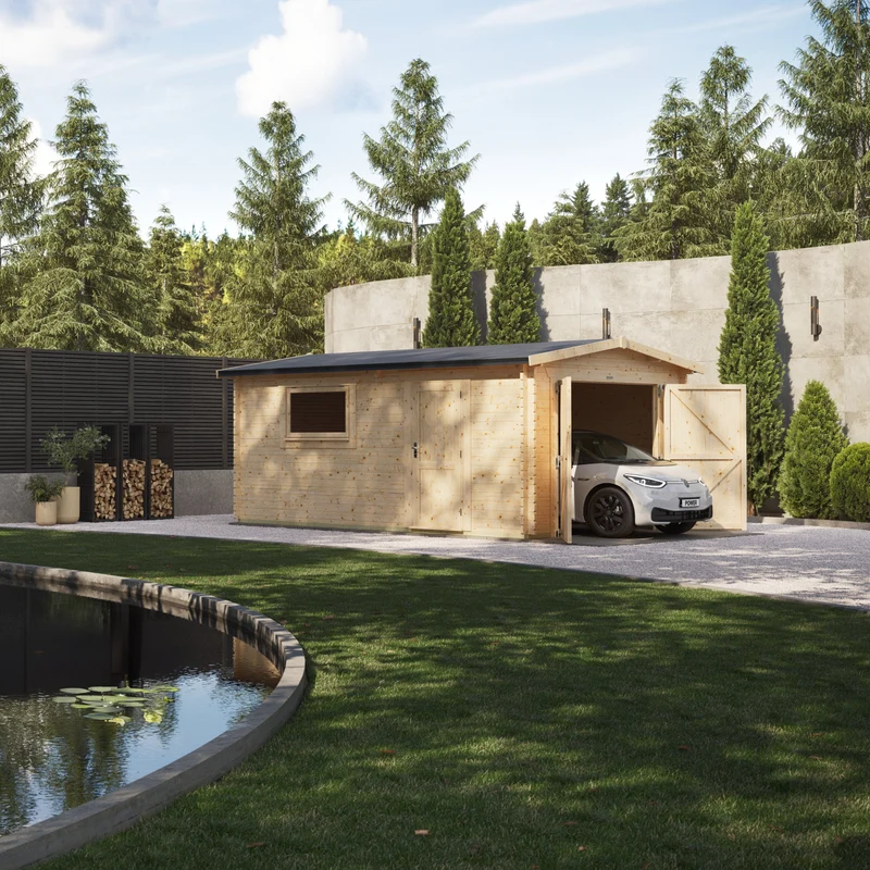 Apex Log Cabin Garage