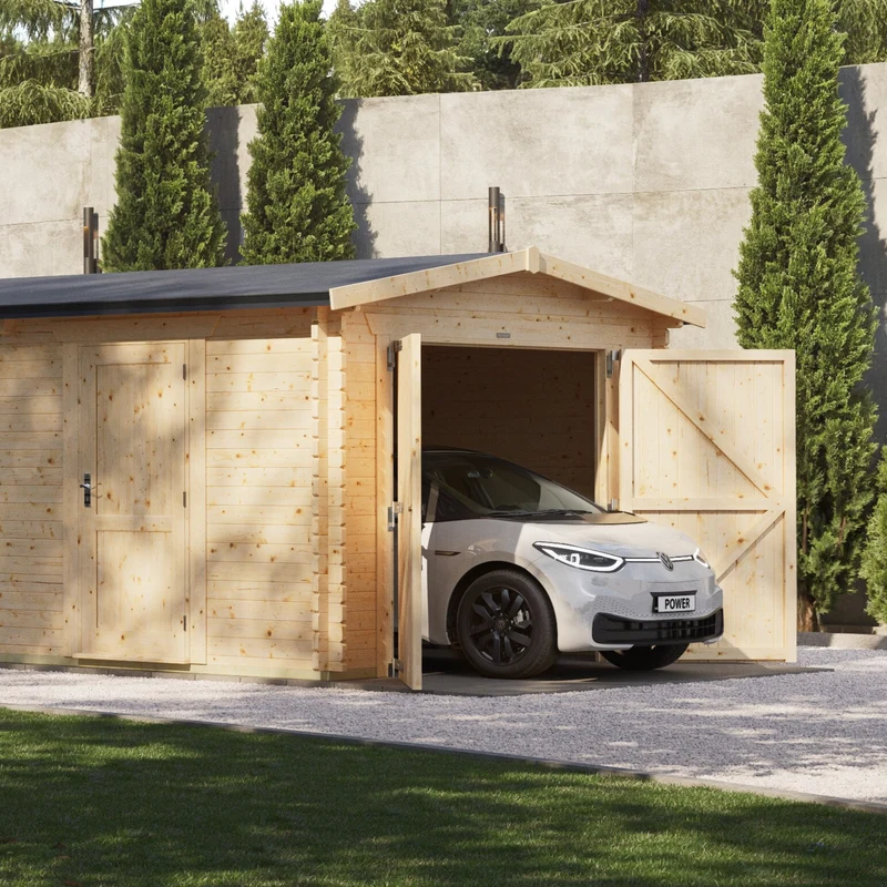 Apex Log Cabin Garage