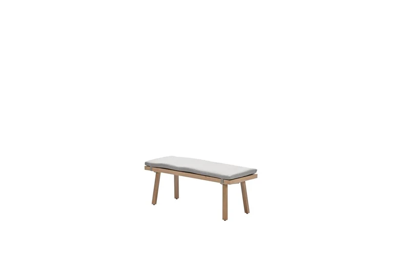 Decala sportbank - aluminium - light teak look - desert sand