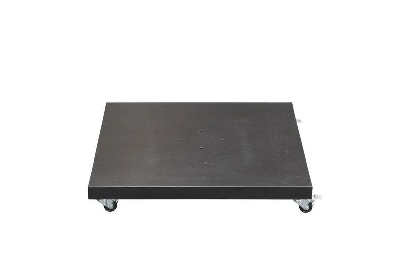 Special Hawaii granieten parasolvoet - 120 kg - zwart gepolijst - verrijdbaar