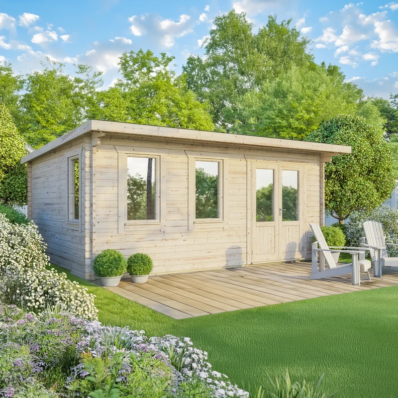 Pent Classic Log Cabin