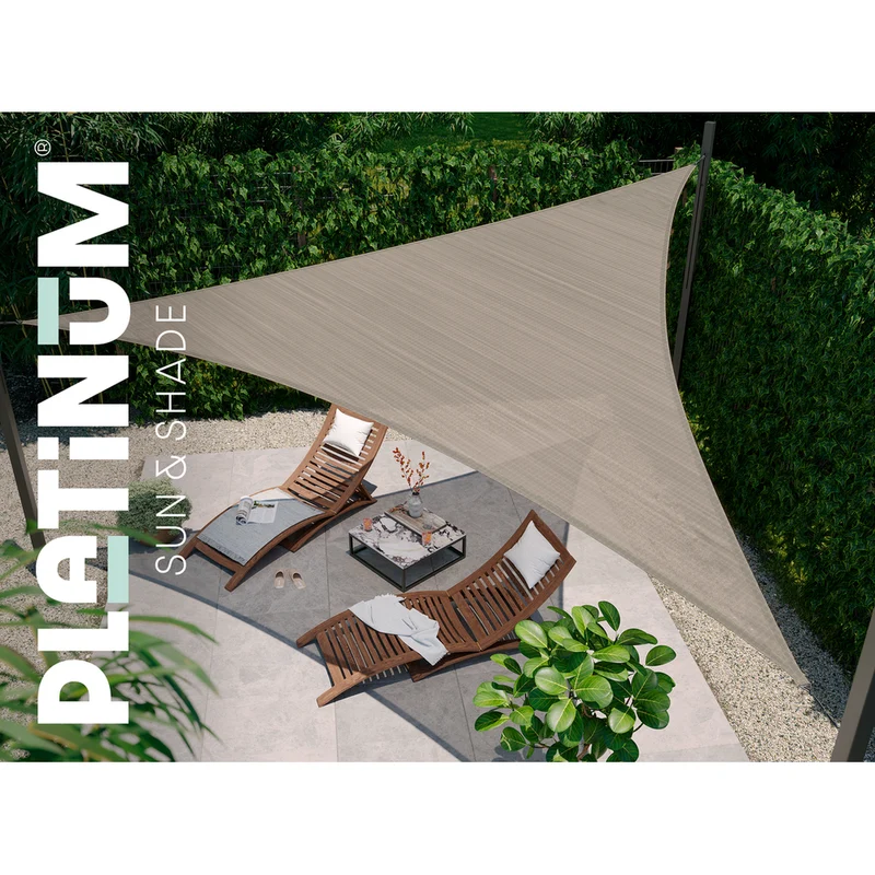 Platinum Sun & Shade Coolfit schaduwdoek driehoek 90°, 570x400x400cm, Antraciet