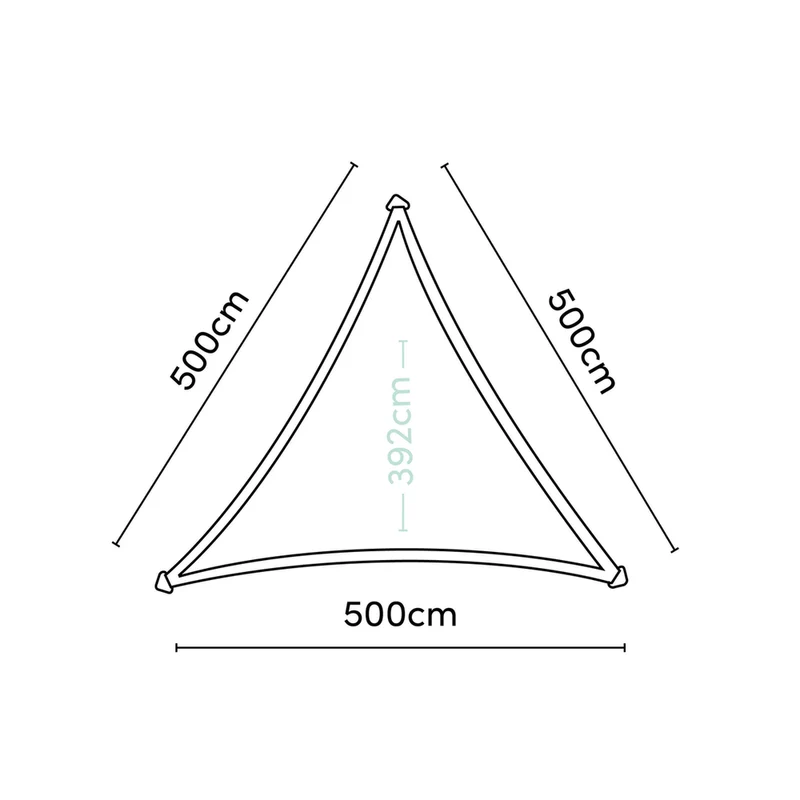 Platinum Sun & Shade Dreamsail schaduwdoek driehoek, 500x500x500cm, Antraciet