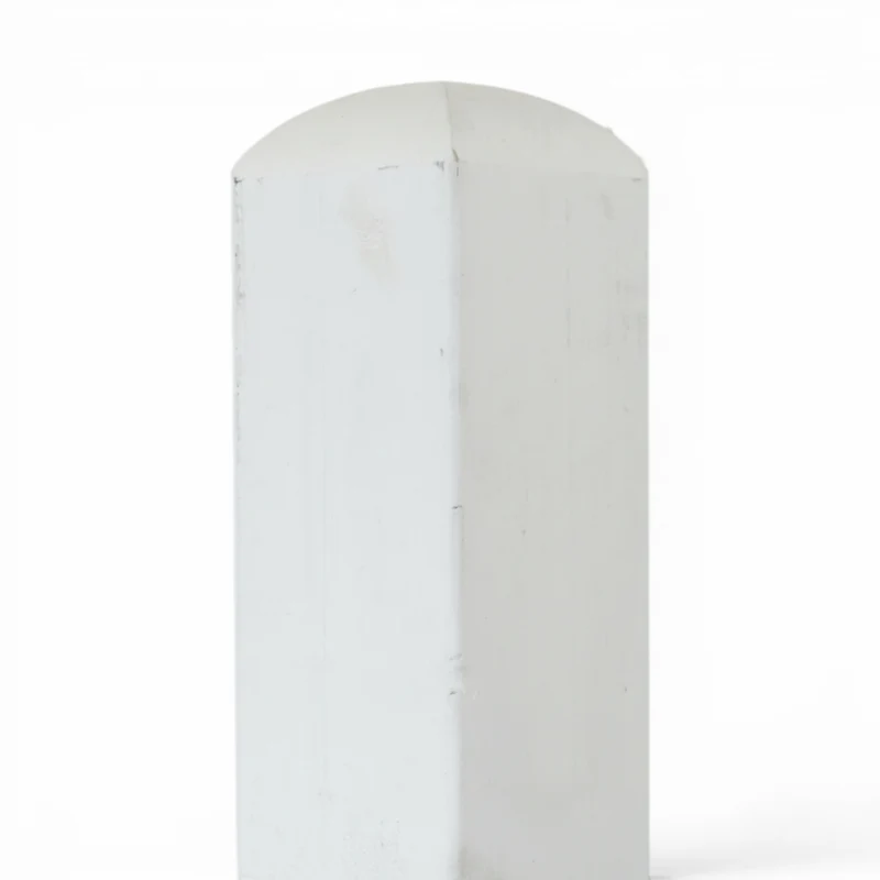 Vierkantpfosten stumpf - Leimholzpfosten - Weiß Lasiert (B-Ware) 9 x 110 cm