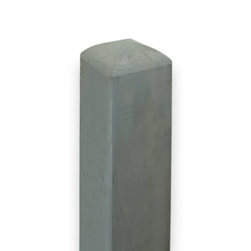 Vierkantpfosten 9x9x110 cm stumpf - Leimholzpfosten - Basaltgrau Lasiert