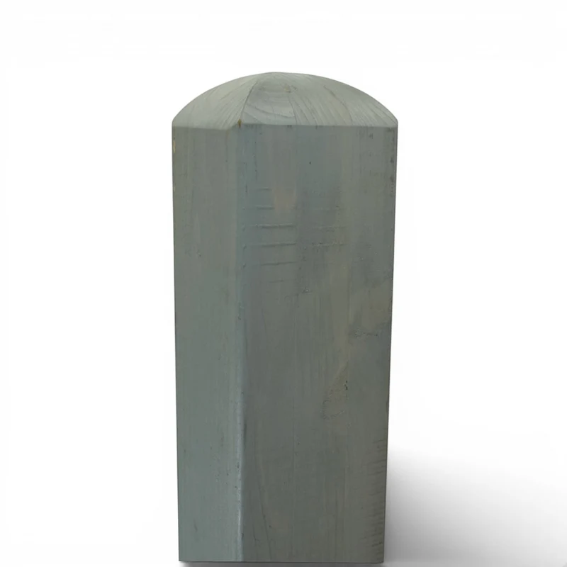 Vierkantpfosten 9x9x110 cm stumpf - Leimholzpfosten - Basaltgrau Lasiert