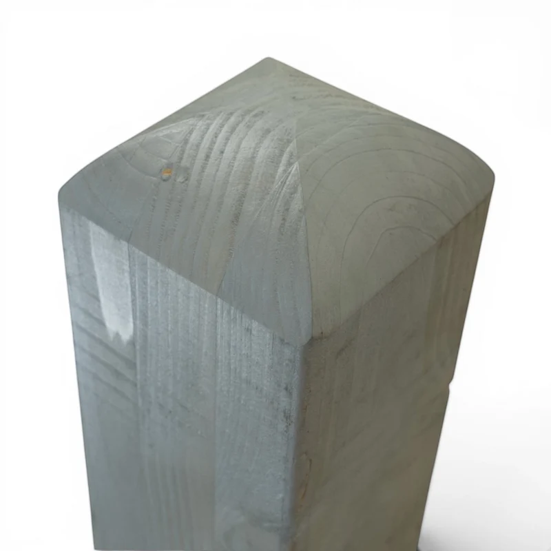Vierkantpfosten 9x9x110 cm stumpf - Leimholzpfosten - Basaltgrau Lasiert