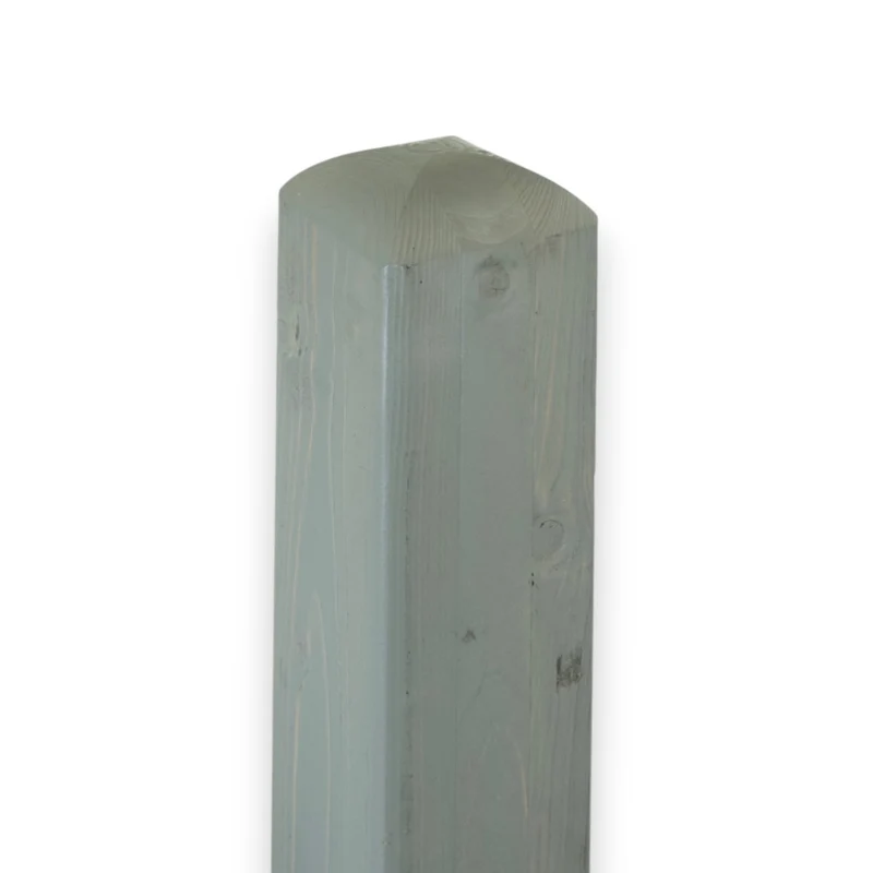 Vierkantpfosten 9x9x110 cm stumpf - Leimholzpfosten - Grau Lasiert
