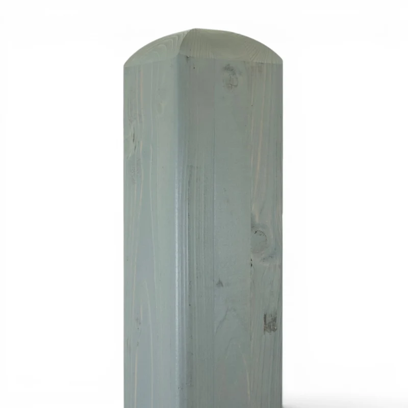 Vierkantpfosten 9x9x110 cm stumpf - Leimholzpfosten - Grau Lasiert