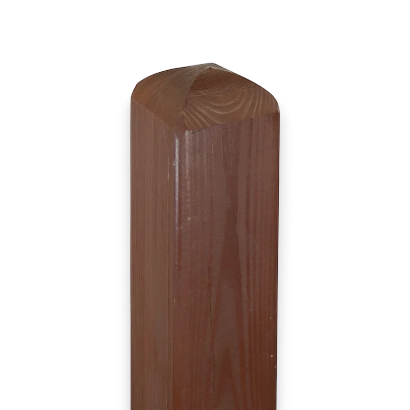 Vierkantpfosten 9x9x110 cm stumpf - Leimholzpfosten - Mahagoni Lasiert