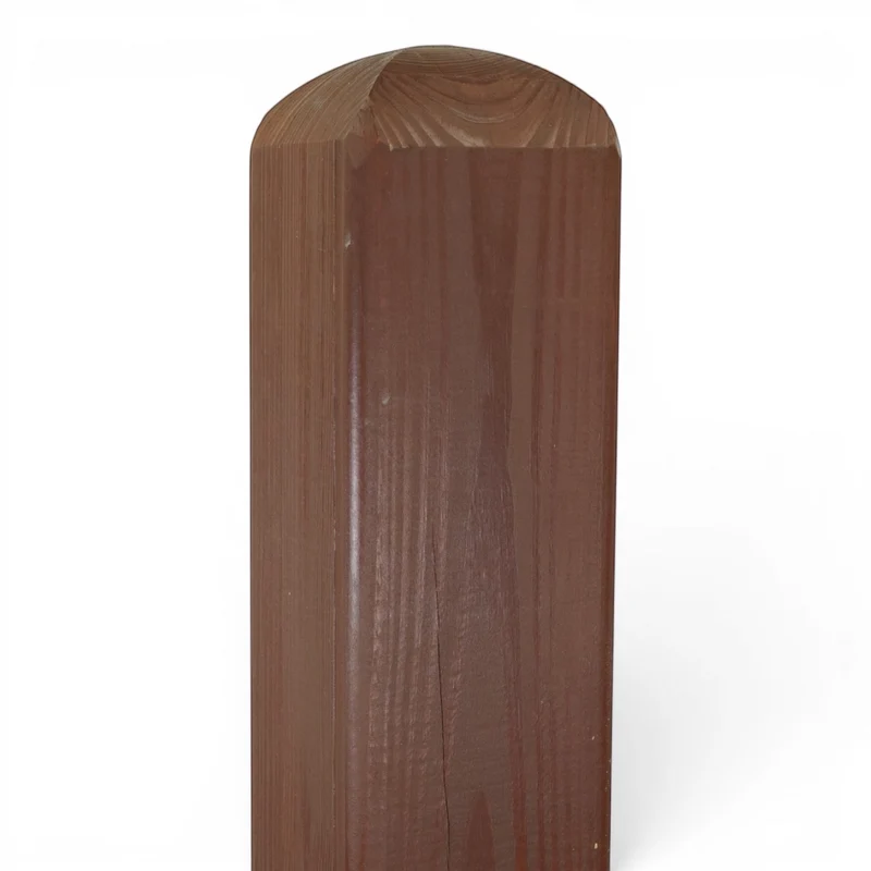 Vierkantpfosten 9x9x110 cm stumpf - Leimholzpfosten - Mahagoni Lasiert