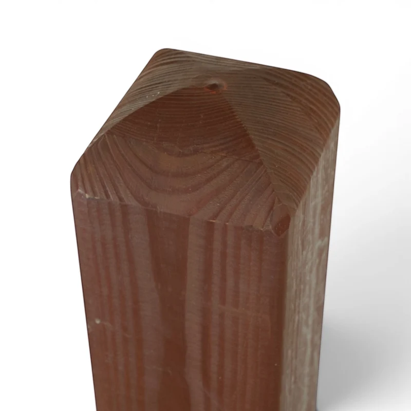 Vierkantpfosten 9x9x110 cm stumpf - Leimholzpfosten - Mahagoni Lasiert