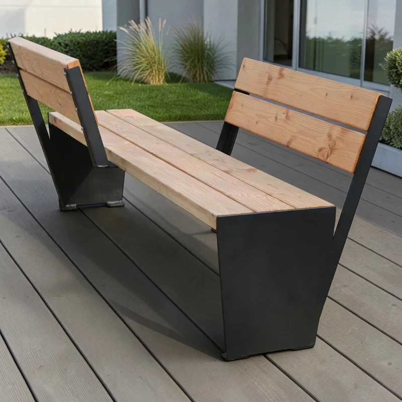 Gartenbank Holzbank wechselseitige Lehne - Douglasie - Aabachtal