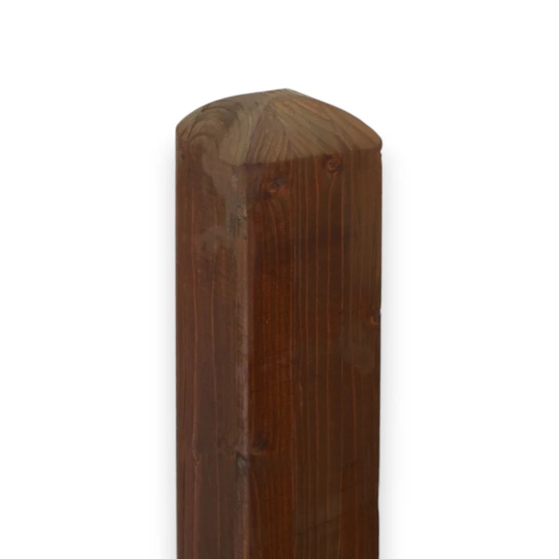 Vierkantpfosten stumpf 9x9x110 cm - Leimholzpfosten - Bangkirai Lasiert