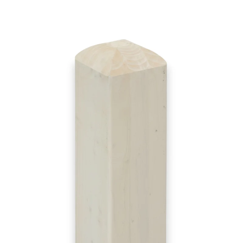 Vierkantpfosten 9x9x110 cm stumpf - Leimholzpfosten - Beige Lasiert