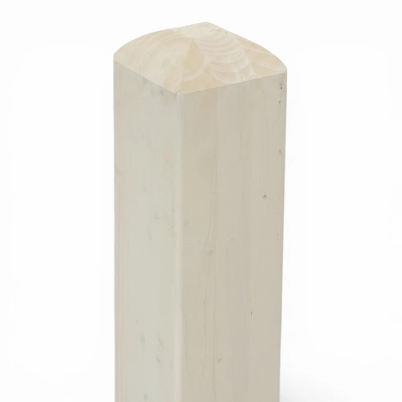 Vierkantpfosten 9x9x110 cm stumpf - Leimholzpfosten - Beige Lasiert