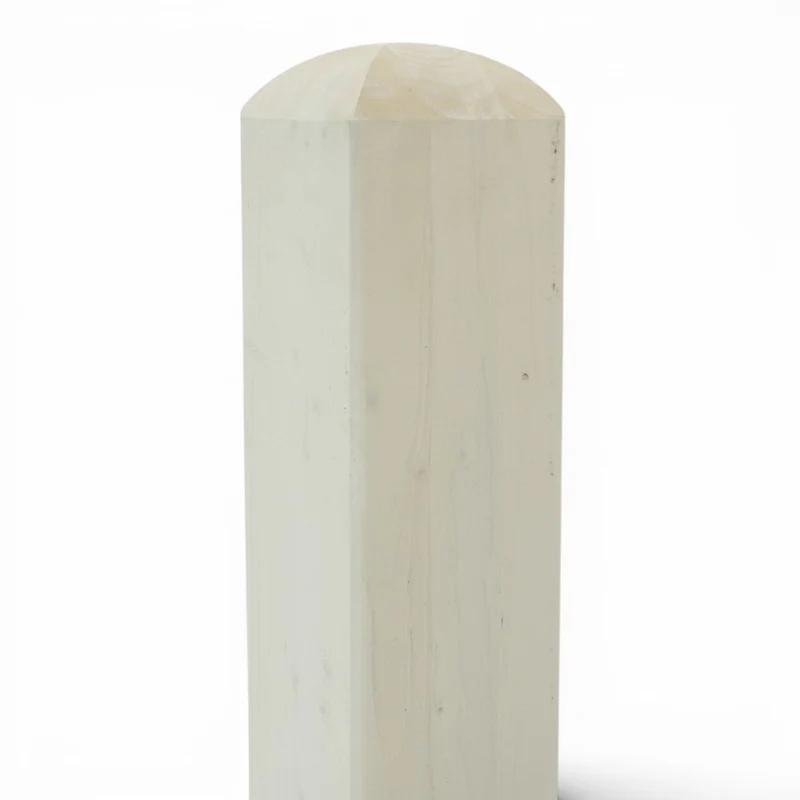 Vierkantpfosten 9x9x110 cm stumpf - Leimholzpfosten - Beige Lasiert