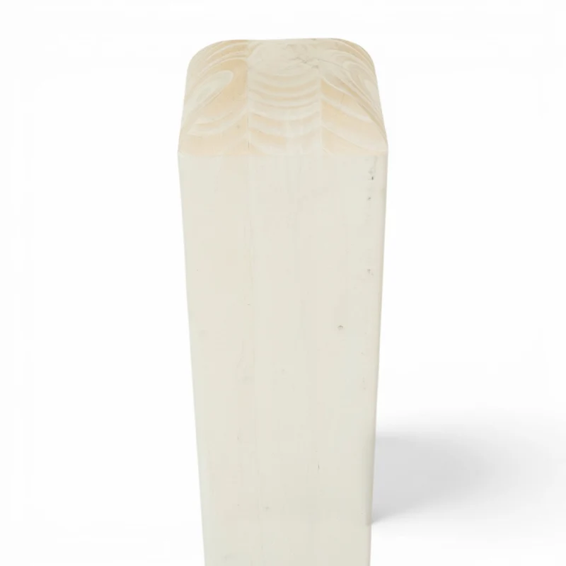 Vierkantpfosten 9x9x110 cm stumpf - Leimholzpfosten - Beige Lasiert