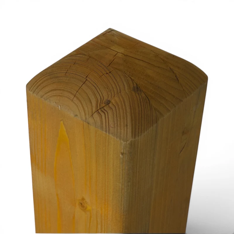 Vierkantpfosten 9x9x110 cm stumpf - Leimholzpfosten - Honig Lasiert