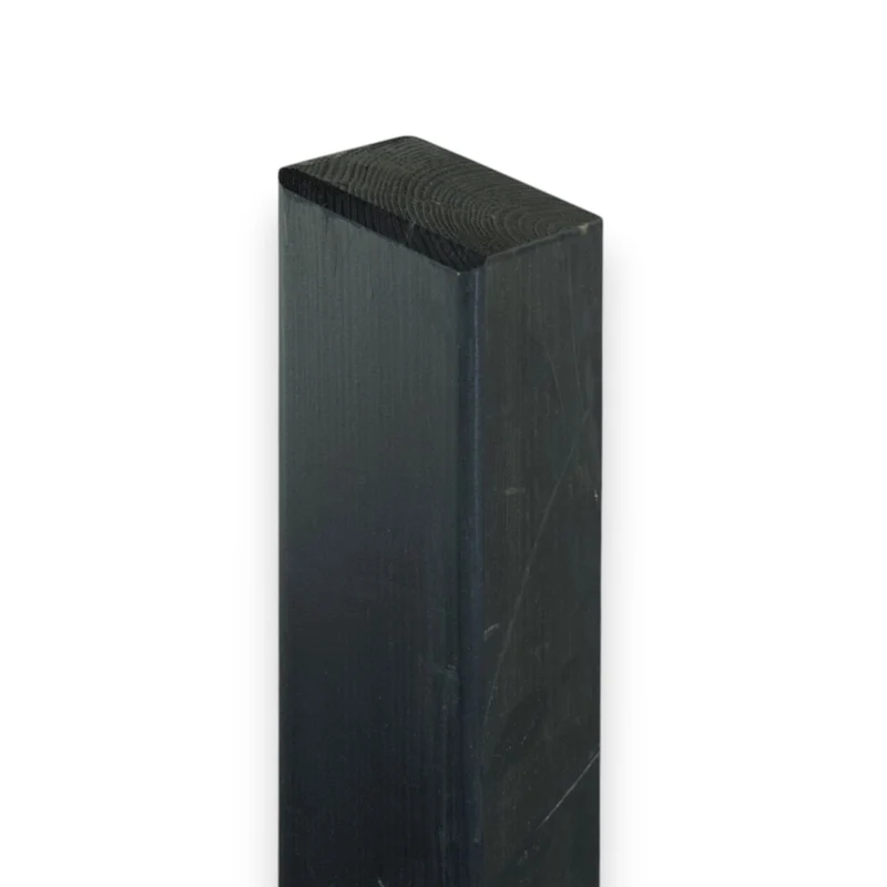 Vierkantpfosten 9x9x160 cm stumpf - Schrägzaunpfosten - Anthrazit Lasiert