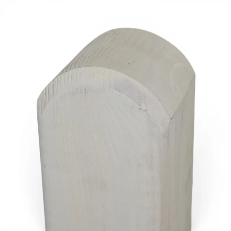 Vierkantpfosten 9x9x110 cm stumpf - Friesenzaunpfosten - Beige Lasiert