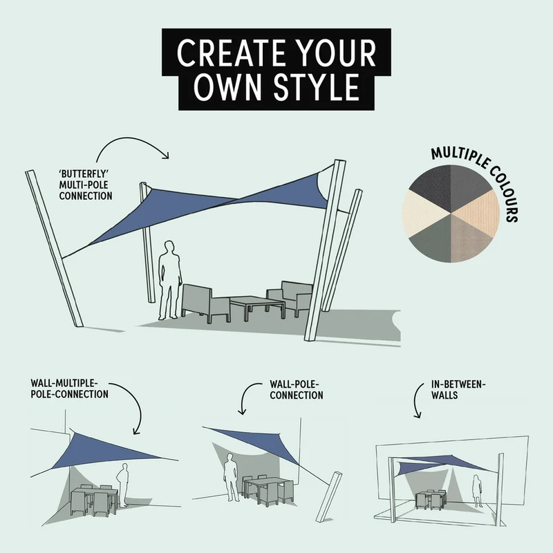 Platinum Sun & Shade Coolfit schaduwdoek rechthoek, 400x300cm, Greige
