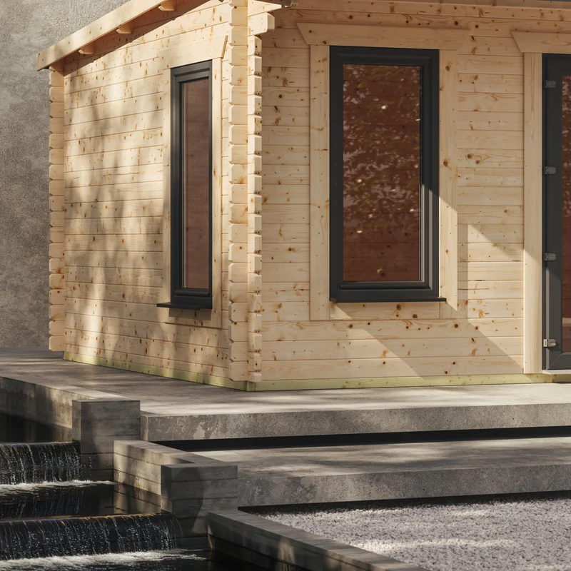 Pent Log Cabin