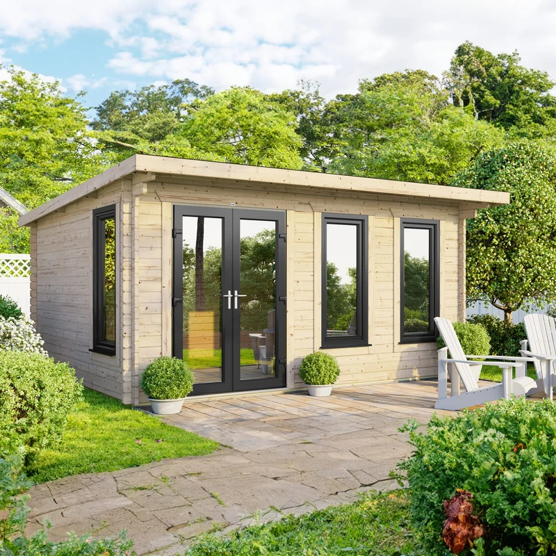 Pent Log Cabin