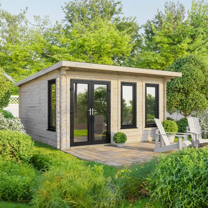 Pent Log Cabin