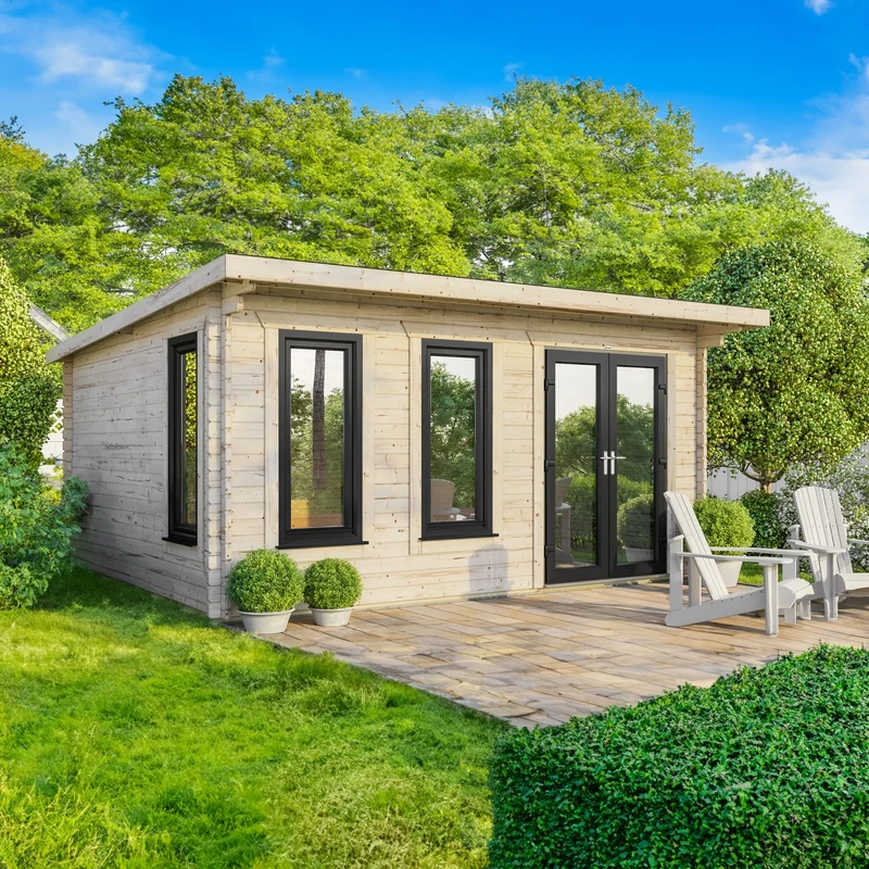 Pent Log Cabin