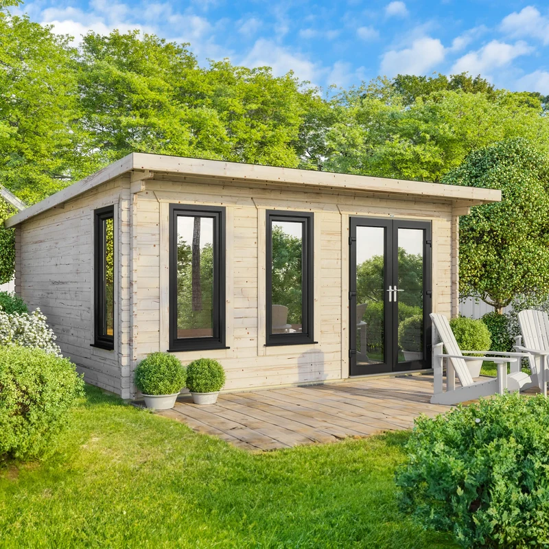 Pent Log Cabin