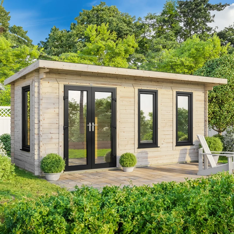 Pent Log Cabin