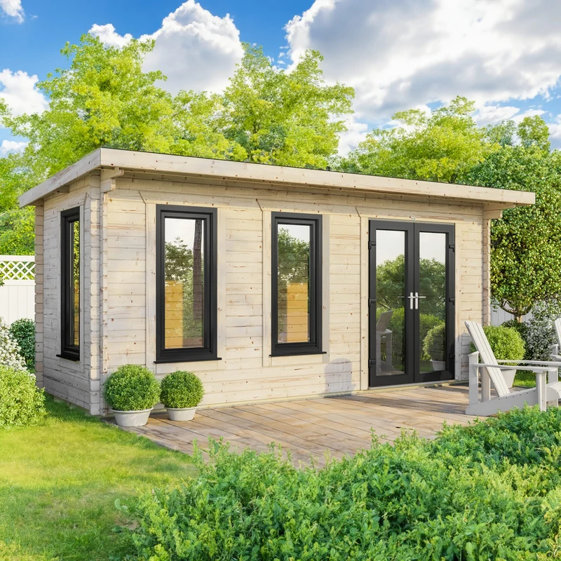 Pent Log Cabin