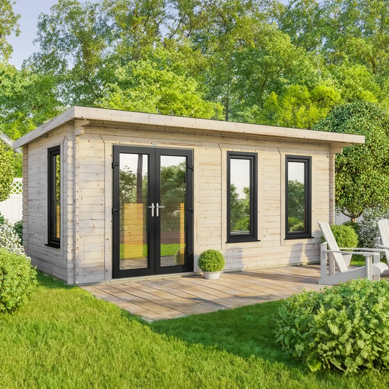 Pent Log Cabin