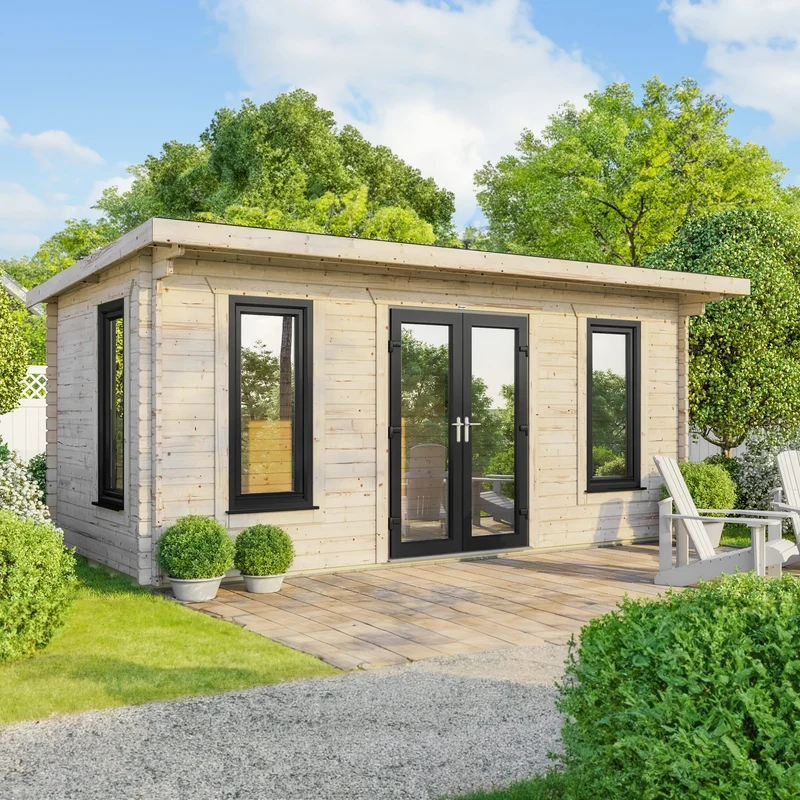 Pent Log Cabin
